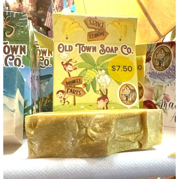 Old Town Soap Co. Handmade Artisan Soap Lemongrass, Apple, Monkey Farts, Seaside - Picture 6 of 12